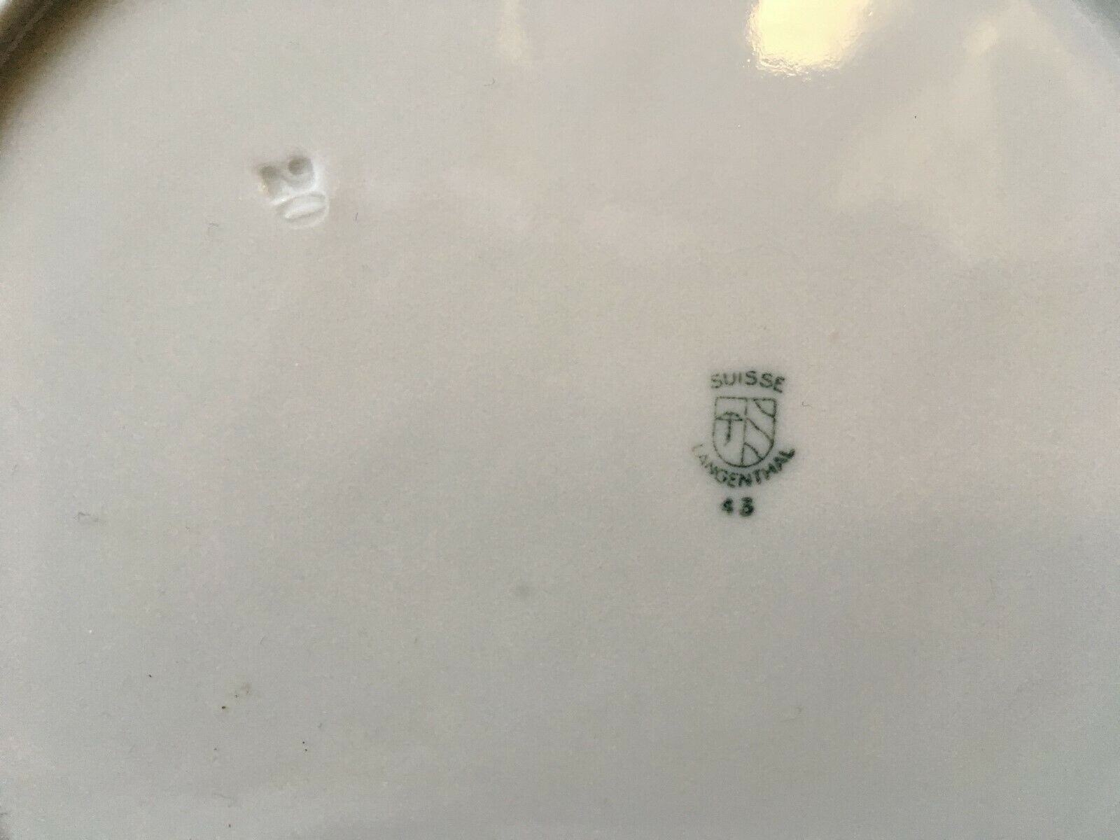 Lot of 6 plates a dessert langenthal Swiss porcelain decor pink flowers