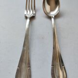 White box fork spoon silver plated
