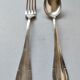 White box fork spoon silver plated