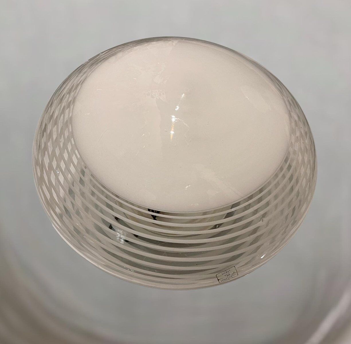 Italian Murano Glass Flushmounts from Venini, 1980s, Set of 2