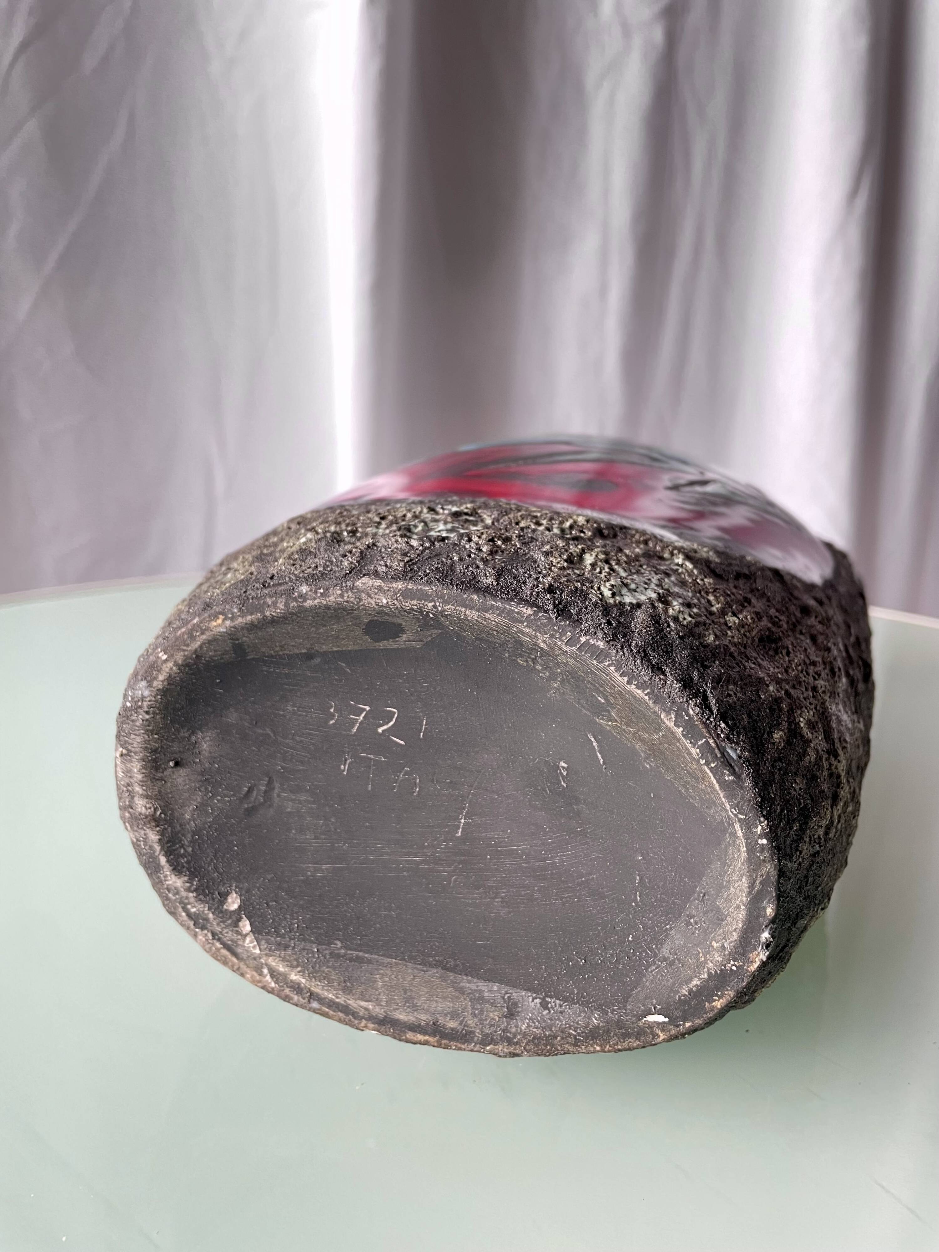 Mid Century Fat Lava 'Pugi' Vase