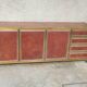Sideboard shelf design 70 Michel Pignères amboyna burl chrome brass