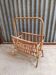 Vintage rattan wicker magazine rack