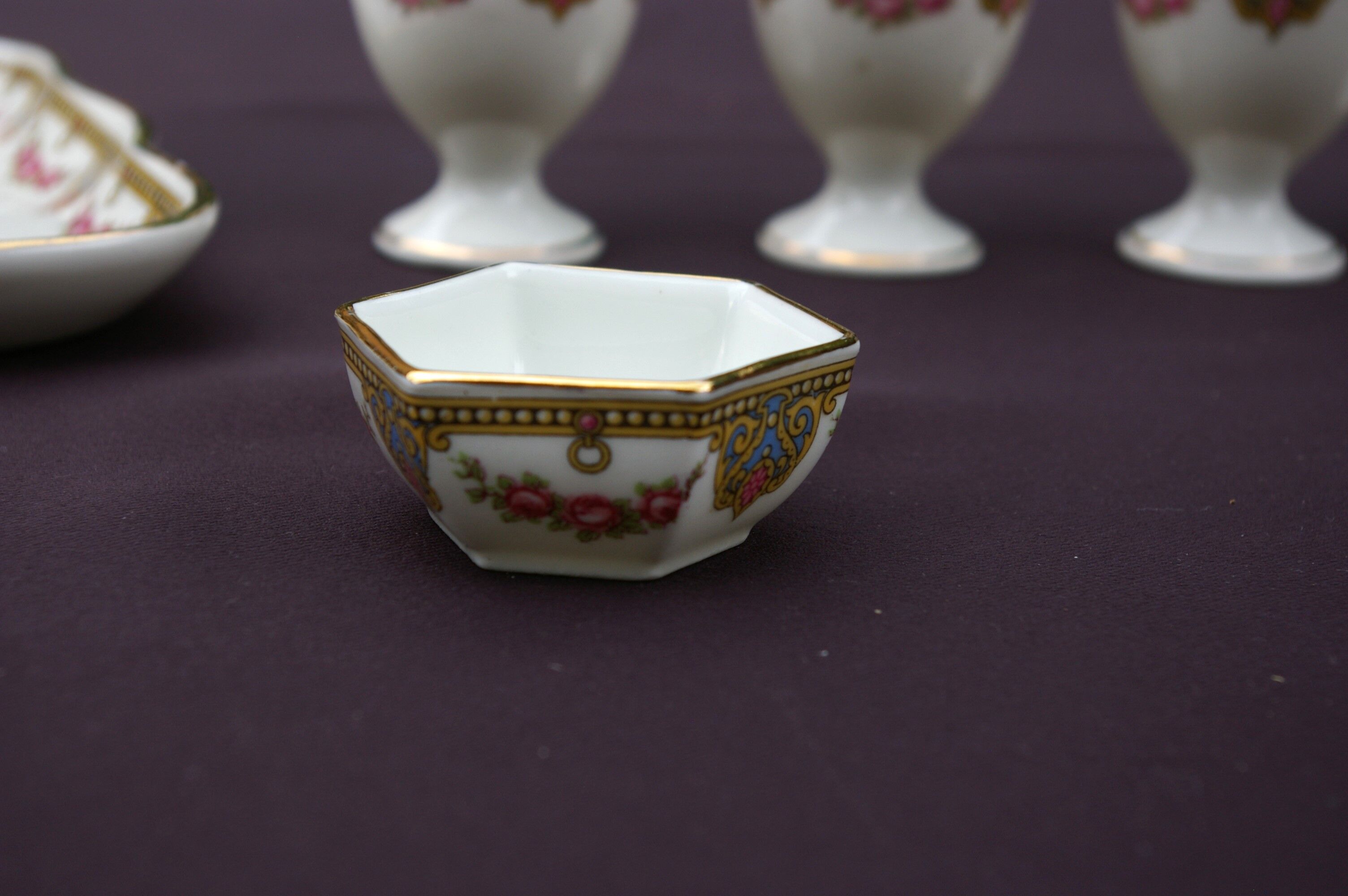 Egg service in Limoges porcelain