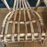 Vintage children's rattan armchair, rattan chair