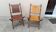 Vintage leather folding safari chairs