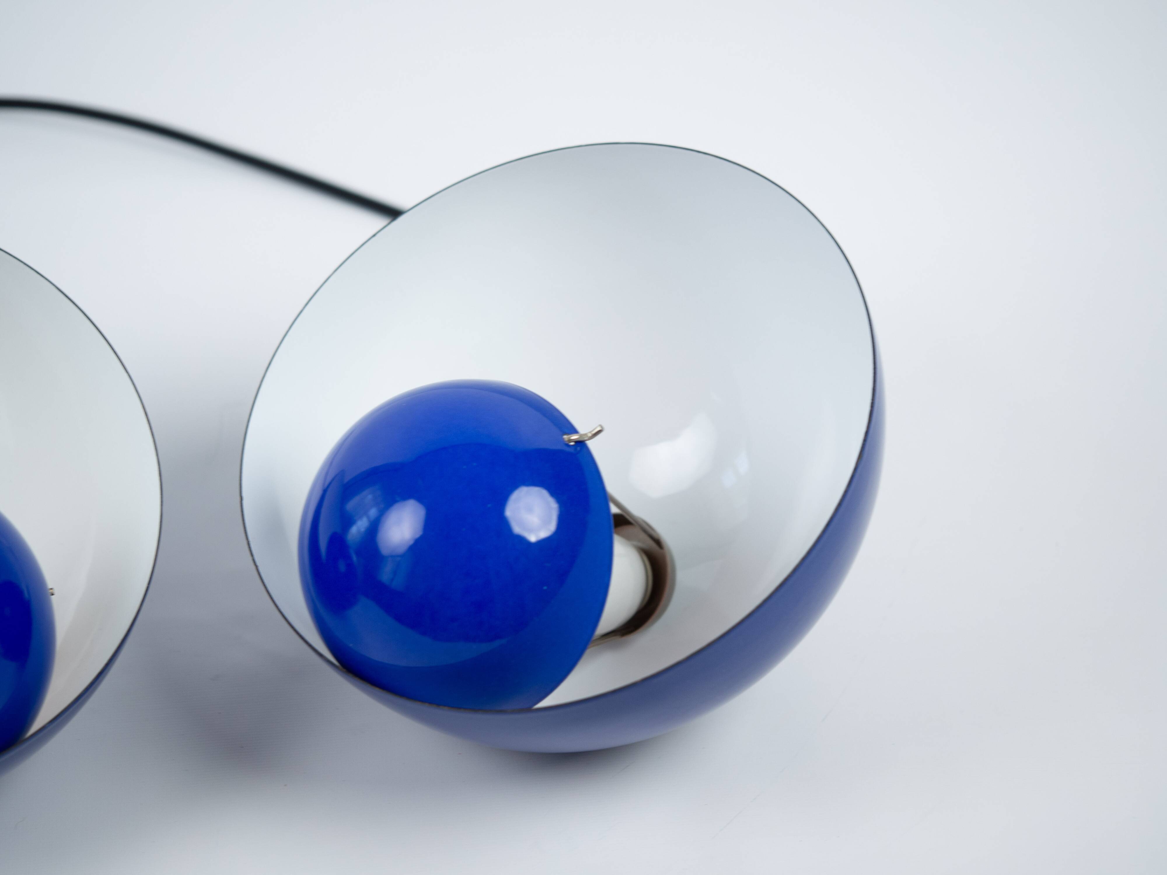 Pair of 2 vintage Danish Flowerpot lamps by Verner Panton, 1968