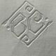 12 embroidered towels BC square damask ivory