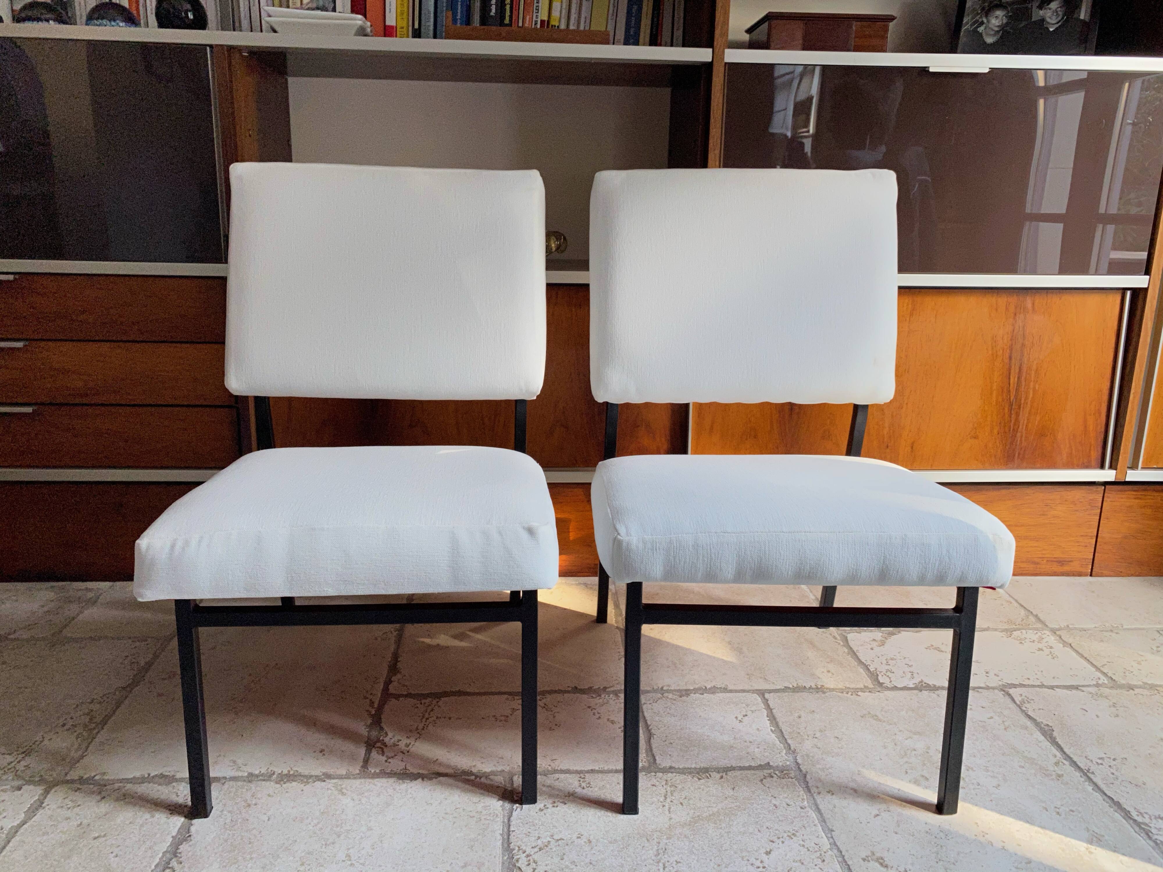 Pair of designer armchairs by Paul Geoffroy published by Airborne 1960