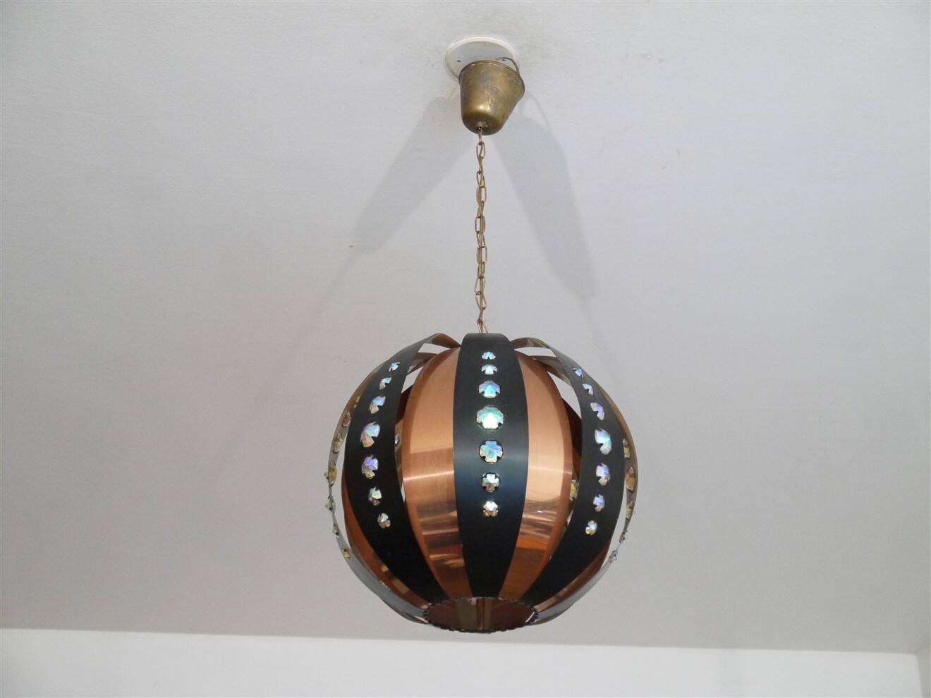Danish pendant light by Werner Schou, 1960