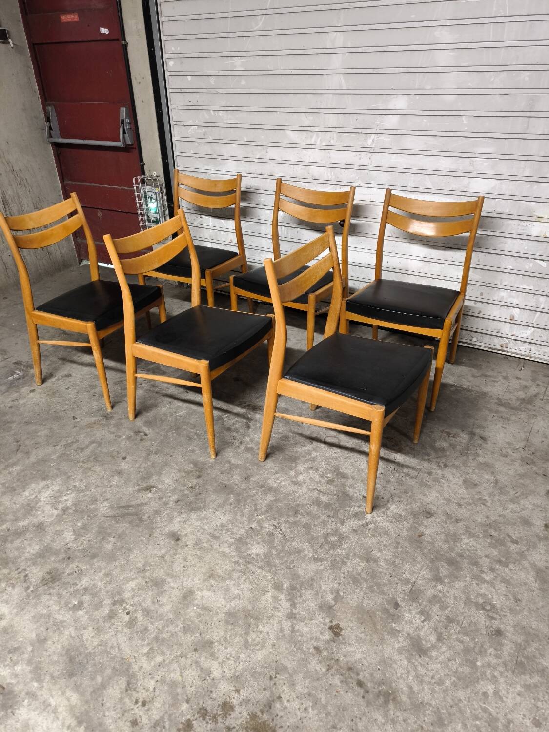 6 chaises scandinave vintage