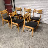 6 vintage Scandinavian chairs
