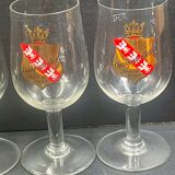 4 beer glasses Champigneulles 70s