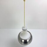 Glass and aluminum pendant light, design Rolf Krüger for Staff Leuchten, P118