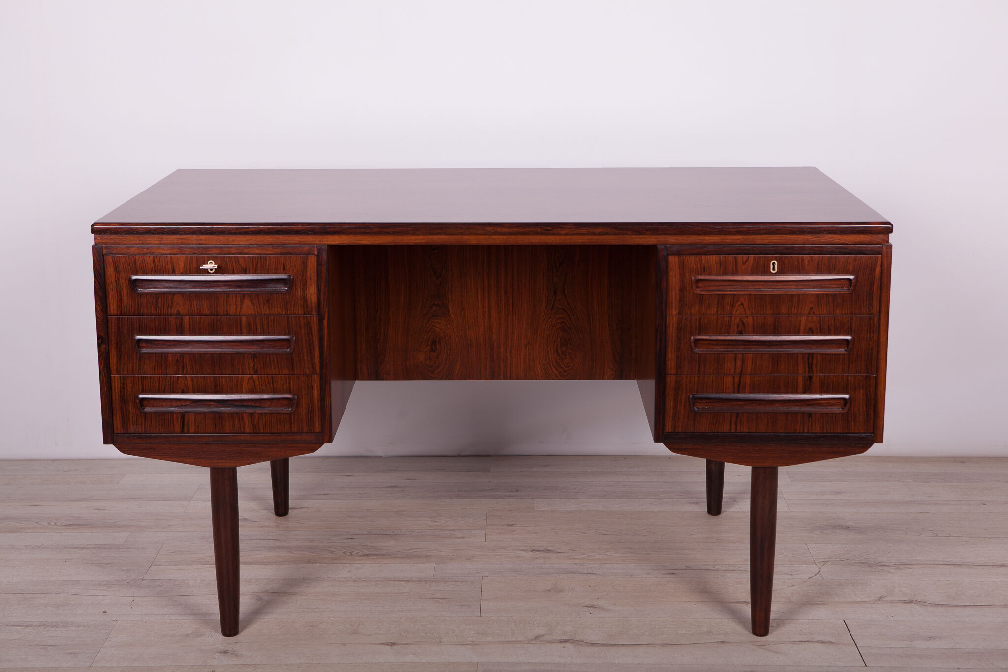 Rosewood desk by J. Svenstrup for A.P Mobler, 1960s