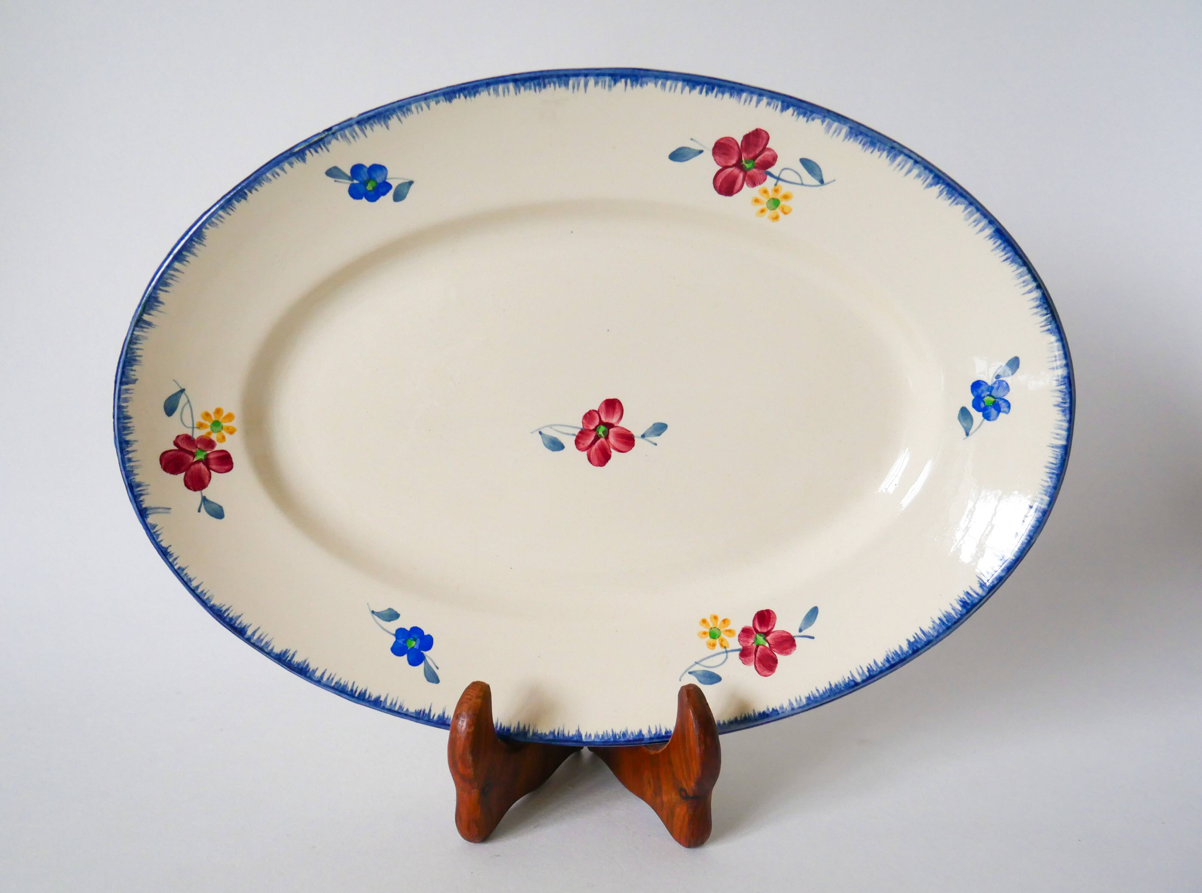 Digoin sarreguemines oval dish model "mary-lou" 1940