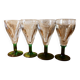 4 verres à absinthe souffles bouche