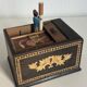 Vintage 1960 cigarette holder wooden dispenser Japan groom - 12 x 9 cm