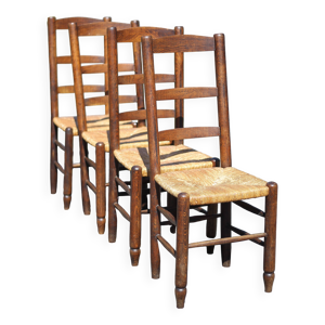 Lot de 4 chaises bois - chaise