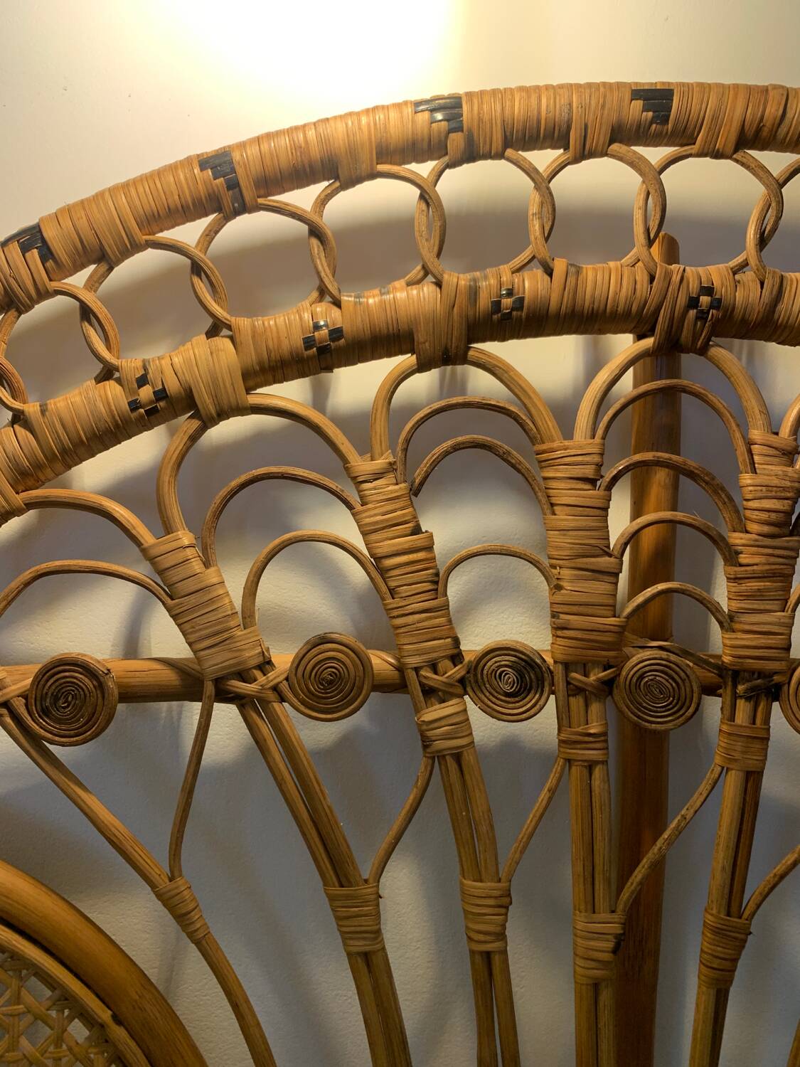 Peacock rattan armchair