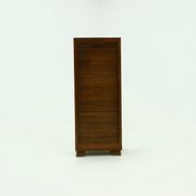 Amsterdam School Art Deco Tambour Door Cabinet 1920s