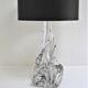 JB sculptural transparent and black crystal lamp