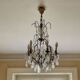 6-light chandelier in bronze and cut crystal from the early 20th century - 1mx50cm