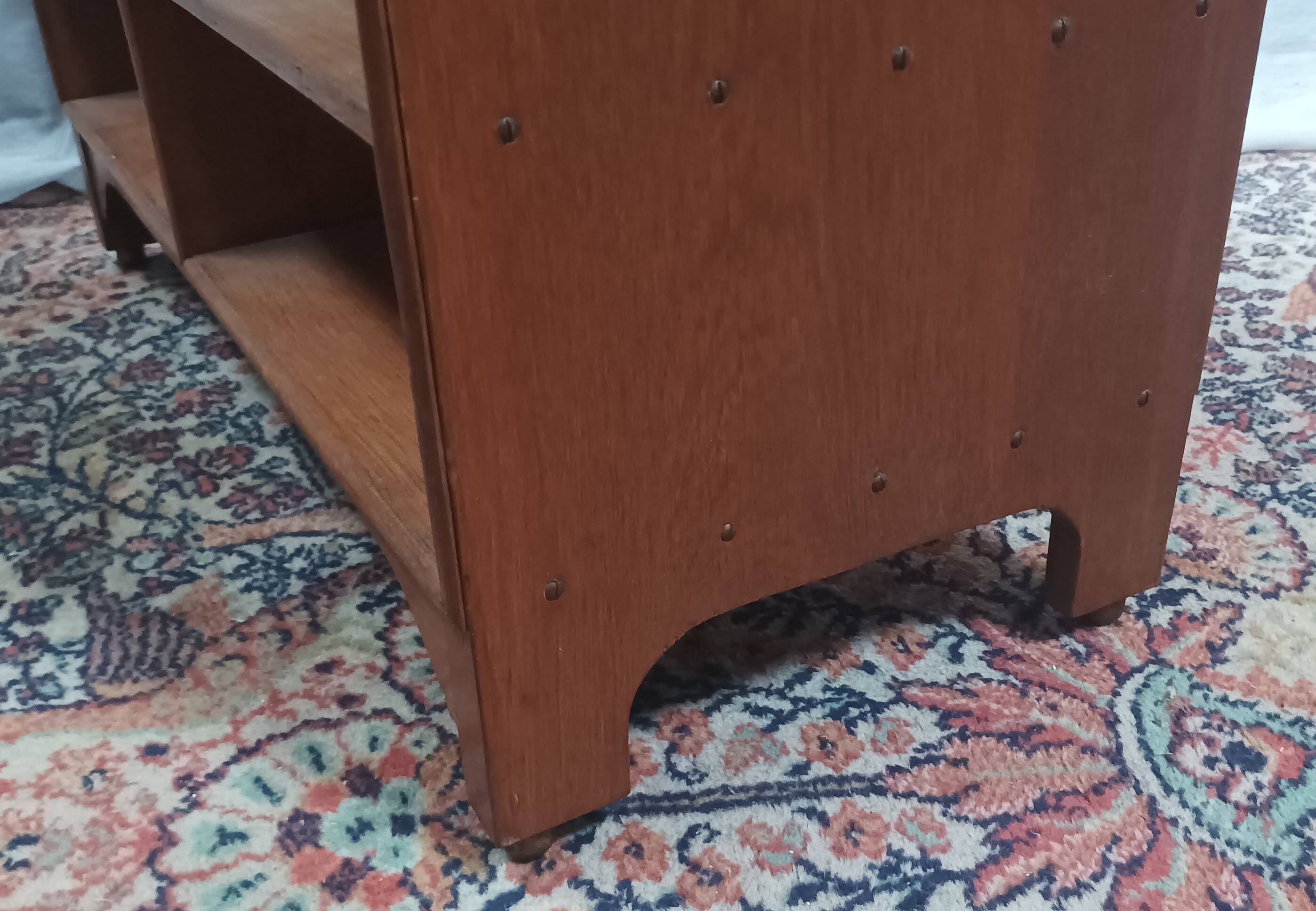 Vintage teak bookcase shelf