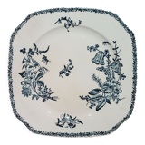Large octagonal earthenware dish of Pexonne model Fleurs de Champs, iron earth.