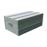 Old wooden trunk grey