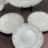 Iron clay dishes, Longwy, Violetta collection