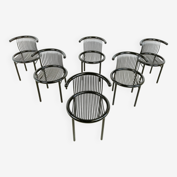 Set de 6 chaises vintage « CIRCO » par Jutta & Herbert Ohl pour Lübke 1980s