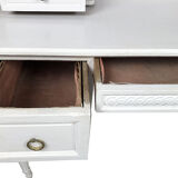 Louis XVI-style tiered desk lay white