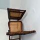 2 vintage folding chairs in wood and canning, 60s