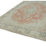 Handmade oriental 1980s 290 cm x 401 cm beige wool carpet