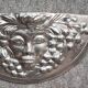 Pair of Art Deco style wall sconces in silvered plaster