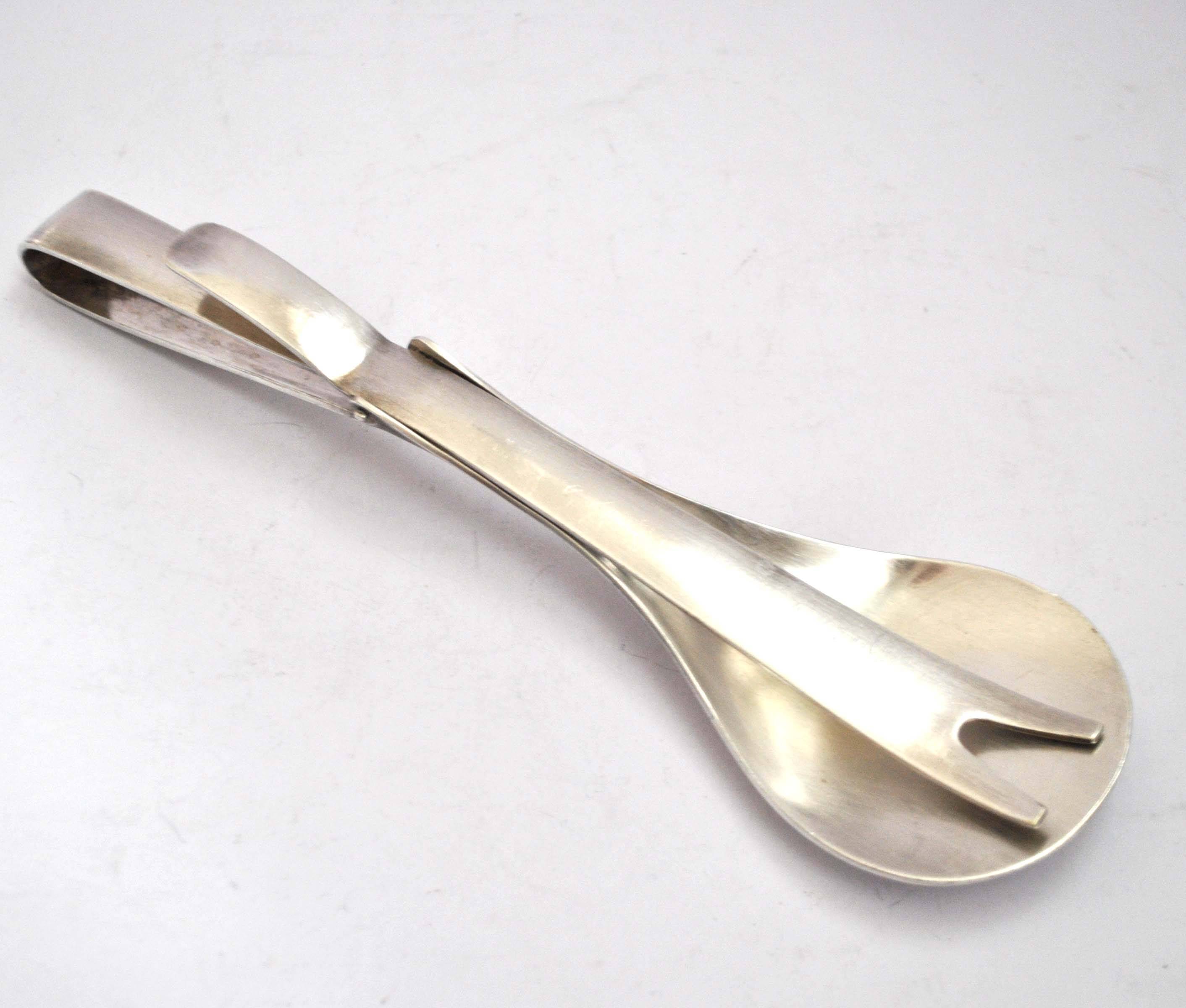 Vintage silver-plated serving tongs GULDEN - Hospitality goldsmithing