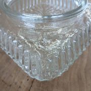 Antique ceiling light in molded glass