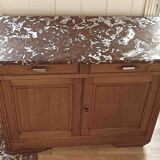 Art Deco sideboard Solid blond oak Width 120 cm