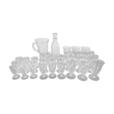 Service verres, carafe et pichet 33 pièces
