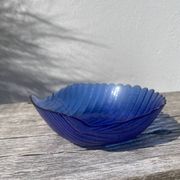 Vide poche coquillage bleu en verre