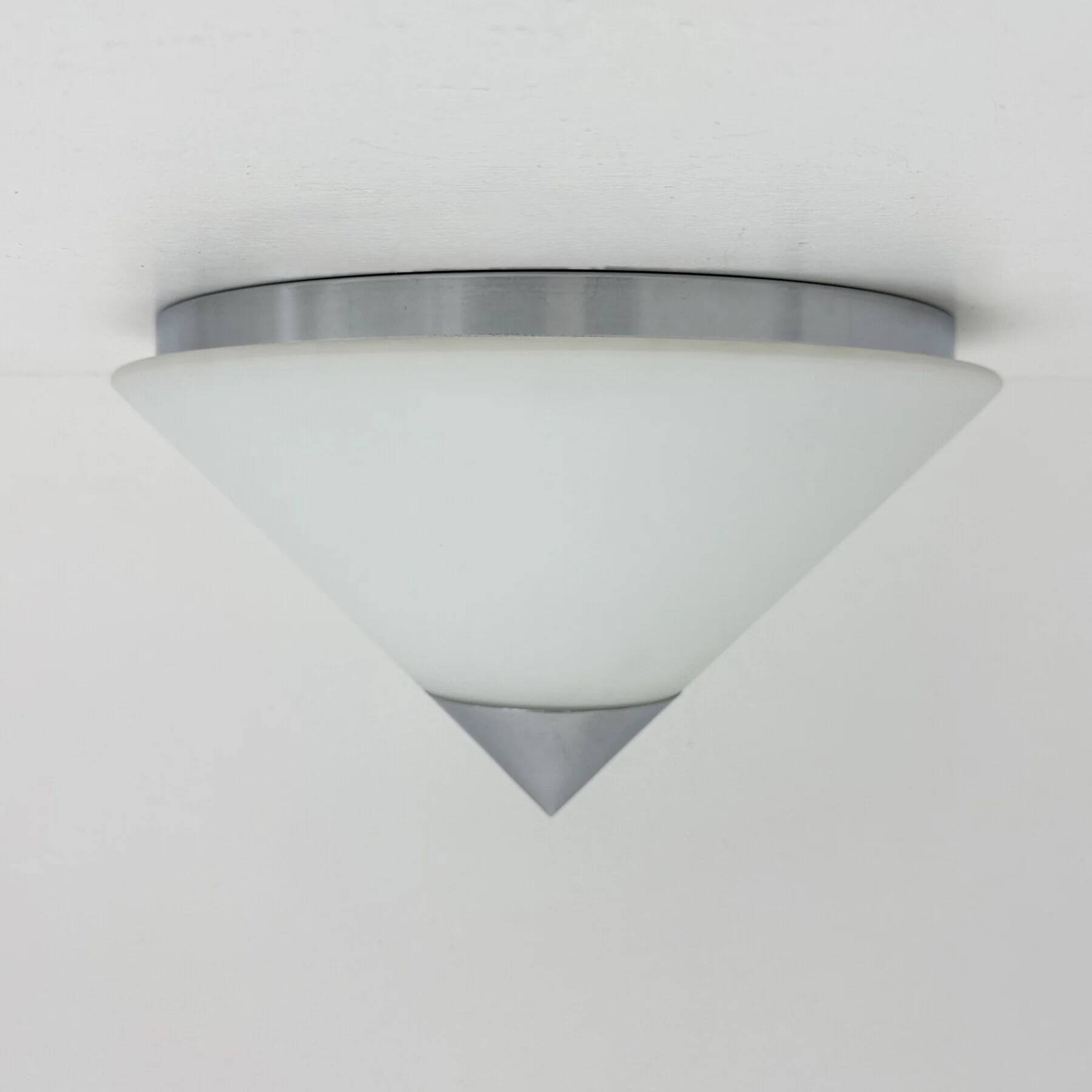 Limburg Glashütte wall ceiling lamp flush mount, 1970s