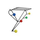 Coat rack design metal colored balls 70cm