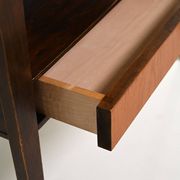 Scandinavian teak and dark wood bedside table, 1950s