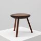 Rustic French wooden stool in wabi sabi style, ca. 1850