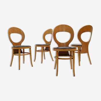 Suite de 4 chaises Baumann modèle « Mouette »