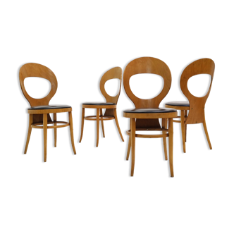 Suite de 4 chaises Baumann modèle « Mouette »