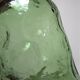 Deux vases verre moulé texturé vert années 70