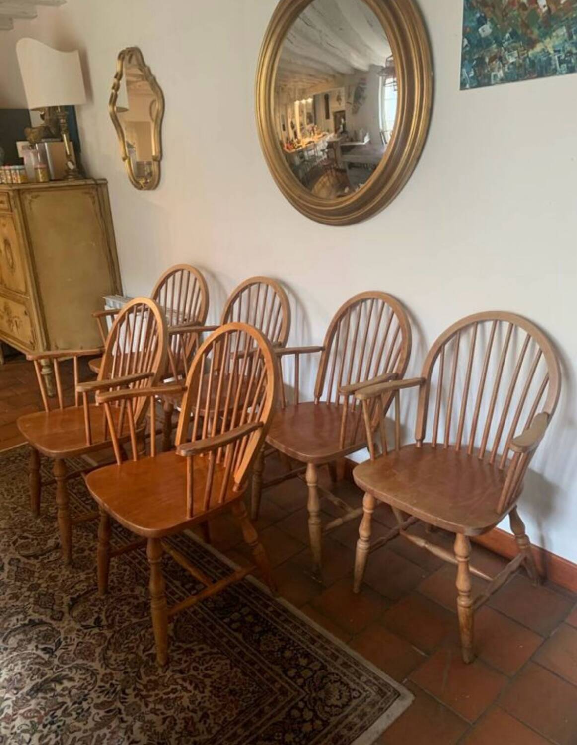 6 Windsor armchairs