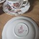 5 tea cups with saucers and 2 small pots, made in England.